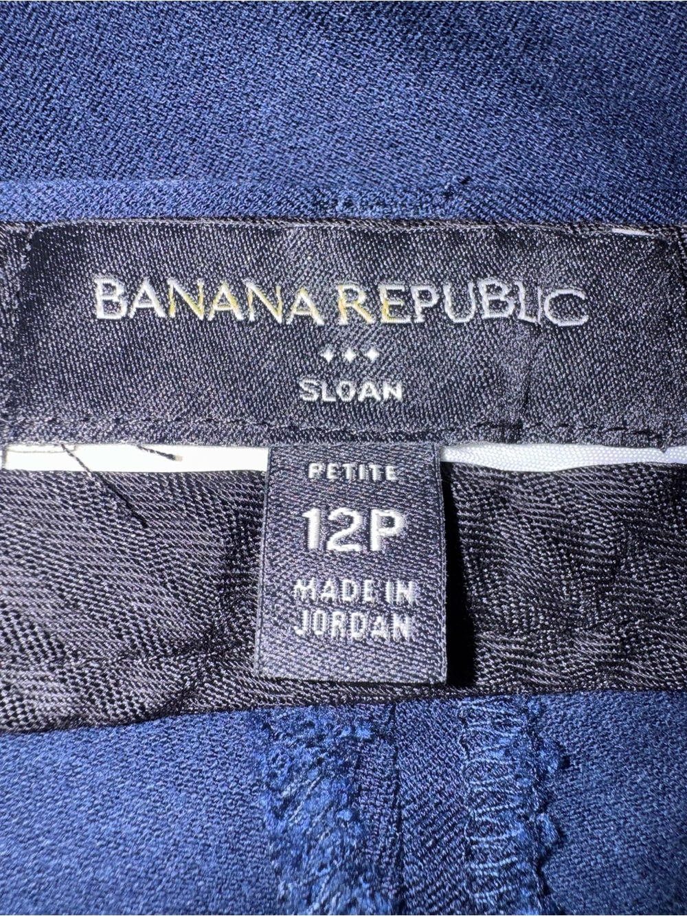 Banana Republic Sloan Capri Pants Women’s 12P Blue Stretch Career Cropped - Picture 4 of 8